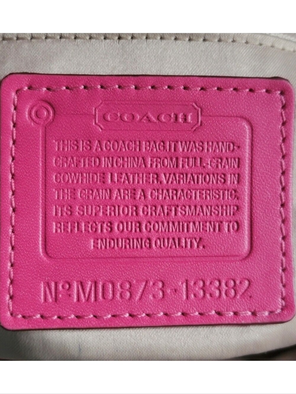 Coach 13382 Bonnie Satchel Pink Colorblock Leather Shoulder Bag Y2K - Picture 16 of 16